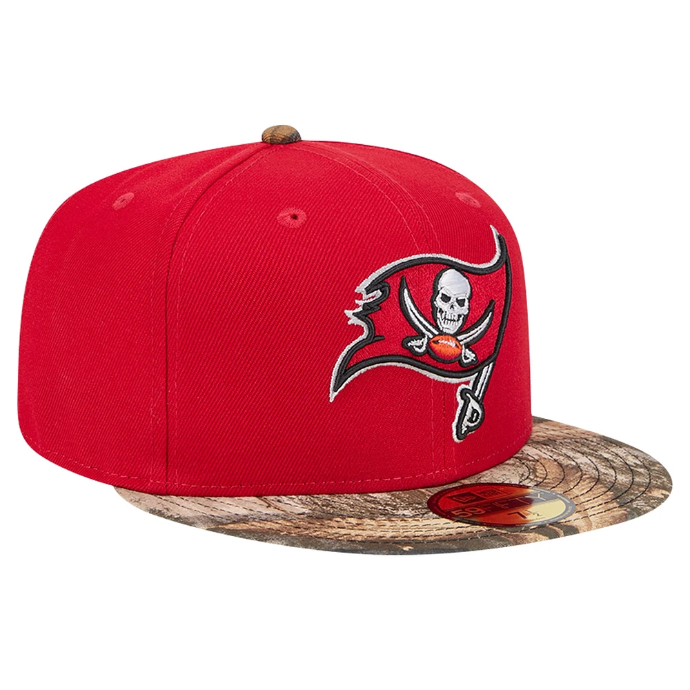 Casquette ajustée 59FIFTY bicolore à motif camouflage rouge Tampa Bay Buccaneers de New Era pour homme