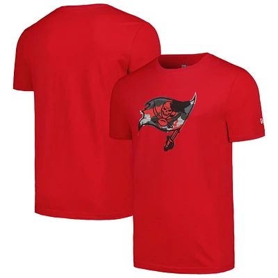 T-shirt rouge avec logo camouflage des Buccaneers de Tampa Bay New Era pour hommes