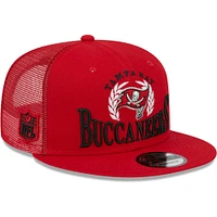 Casquette New Era Tampa Bay Buccaneers Collegiate Trucker 9FIFTY Snapback pour homme rouge