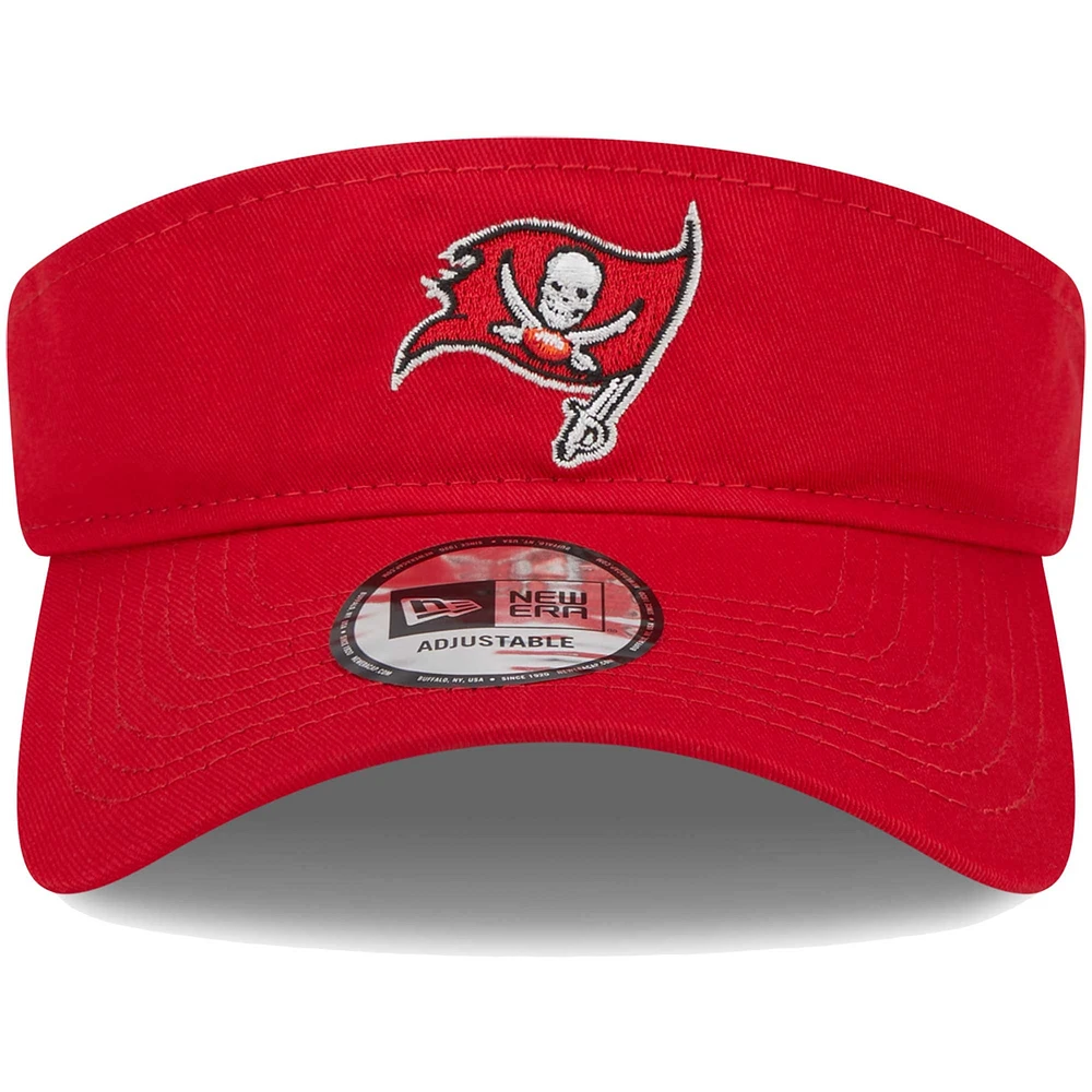 Men's New Era Red Tampa Bay Buccaneers Main Adjustable Visor