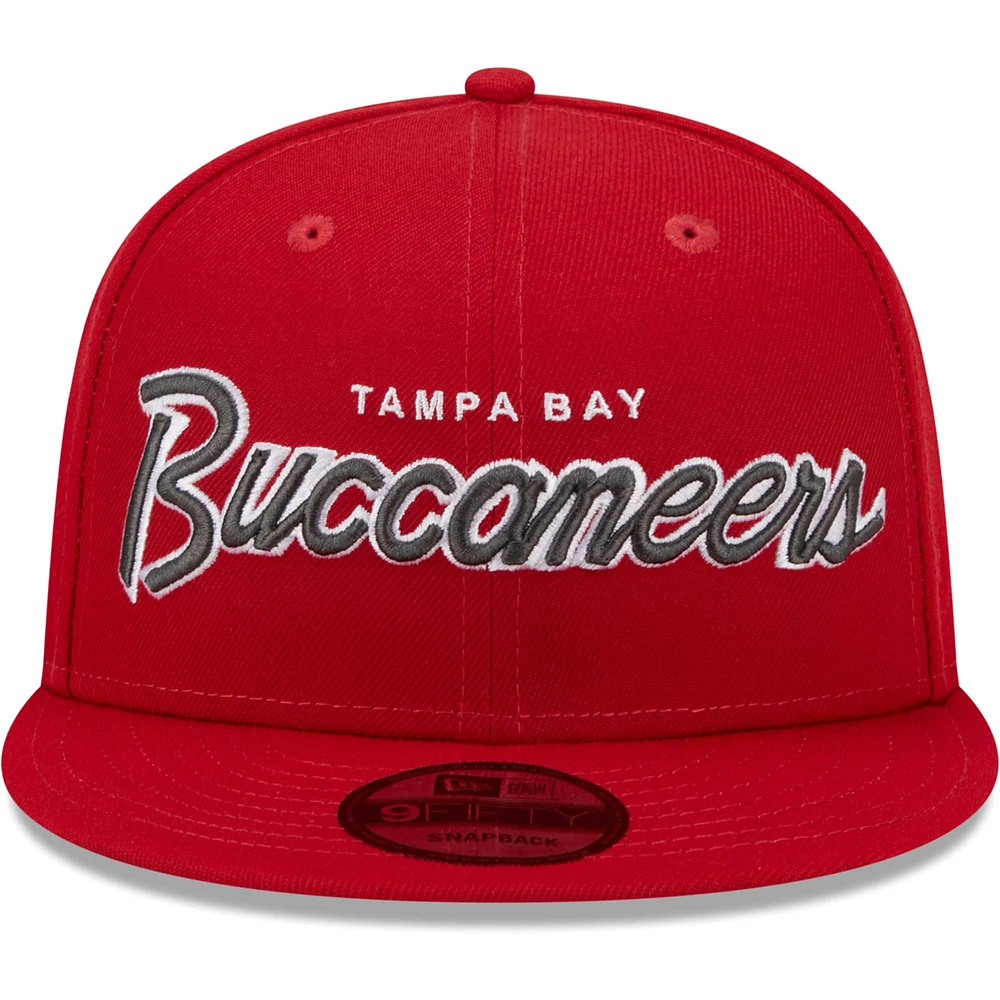 Casquette 9FIFTY Snapback pour homme Tampa Bay Buccaneers rouge New Era