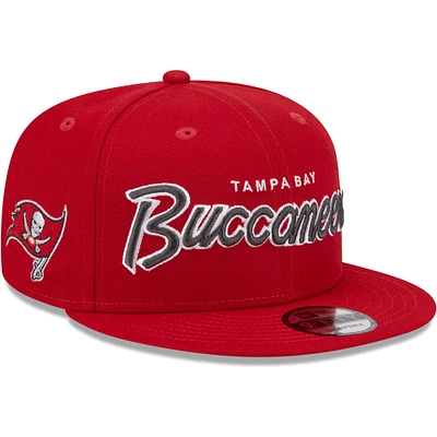Casquette 9FIFTY Snapback pour homme Tampa Bay Buccaneers rouge New Era