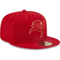 Casquette ajustée rouge 59FIFTY Tampa Bay Buccaneers New Era pour homme