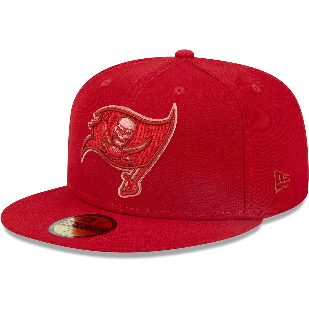 Casquette ajustée rouge 59FIFTY Tampa Bay Buccaneers New Era pour homme