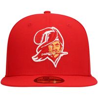 Men's New Era Red Tampa Bay Buccaneers Omaha Throwback 59FIFTY Fitted Hat