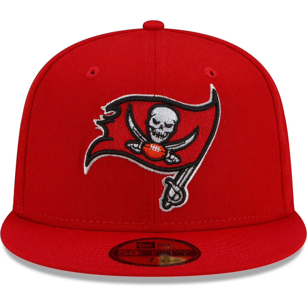 Casquette ajustée rouge New Era Tampa Bay Buccaneers Patch Up Super Bowl XXXVII 59FIFTY pour homme