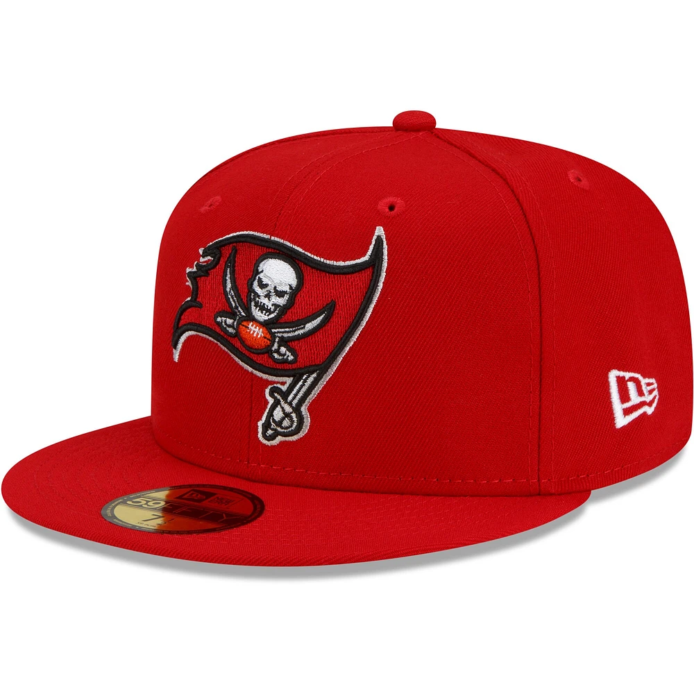 Casquette ajustée rouge New Era Tampa Bay Buccaneers Patch Up Super Bowl XXXVII 59FIFTY pour homme