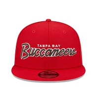 Casquette 9FIFTY Snapback Script Tampa Bay Buccaneers New Era rouge pour homme