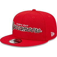 Men's New Era Red Tampa Bay Buccaneers Script 9FIFTY Snapback Hat