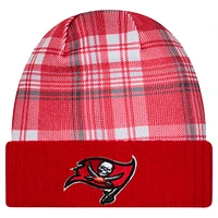 Men's New Era  Red Tampa Bay Buccaneers Sideline Statement Cuffed Knit Hat