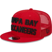 Casquette Snapback 9FIFTY Snapback Tampa Bay Buccaneers Stacked Trucker New Era pour hommes