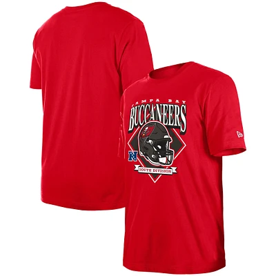 T-shirt rouge avec logo de l'équipe Tampa Bay Buccaneers New Era pour homme