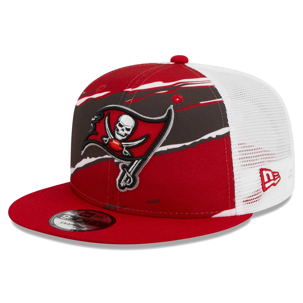 Casquette rouge Snapback 9FIFTY Tampa Bay Buccaneers Tear Trucker New Era pour homme