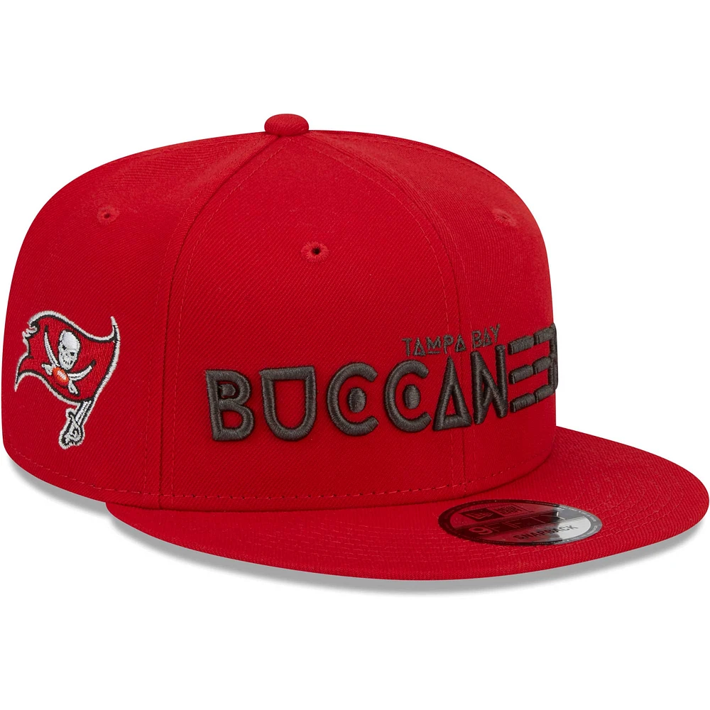 Men's New Era Red Tampa Bay Buccaneers Word 9FIFTY Snapback Hat