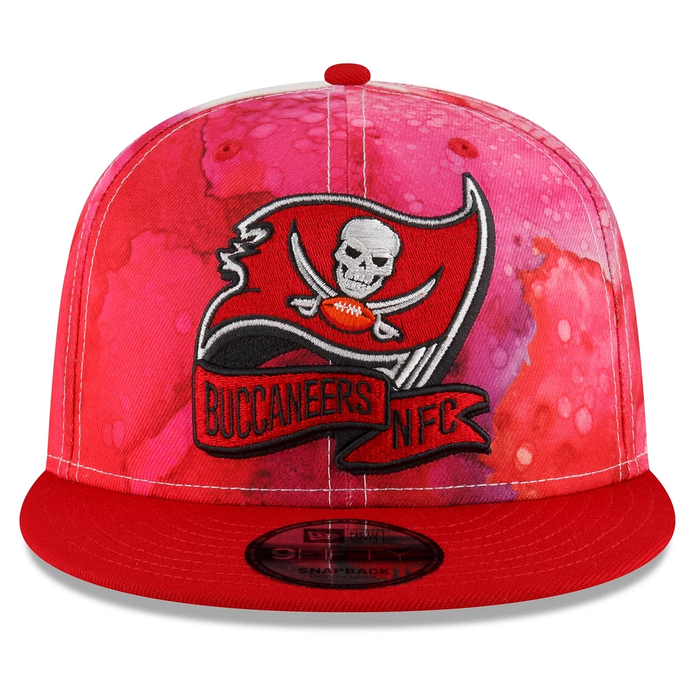 Men's New Era Scarlet Tampa Bay Buccaneers 2022 Sideline - 9FIFTY Ink Dye Snapback Hat