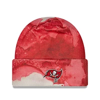 Men's New Era Scarlet Tampa Bay Buccaneers 2022 Sideline - Ink Dye Cuffed Knit Hat