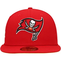 Men's New Era Scarlet Tampa Bay Buccaneers Super Bowl XXXVII Citrus Pop 59FIFTY Fitted Hat