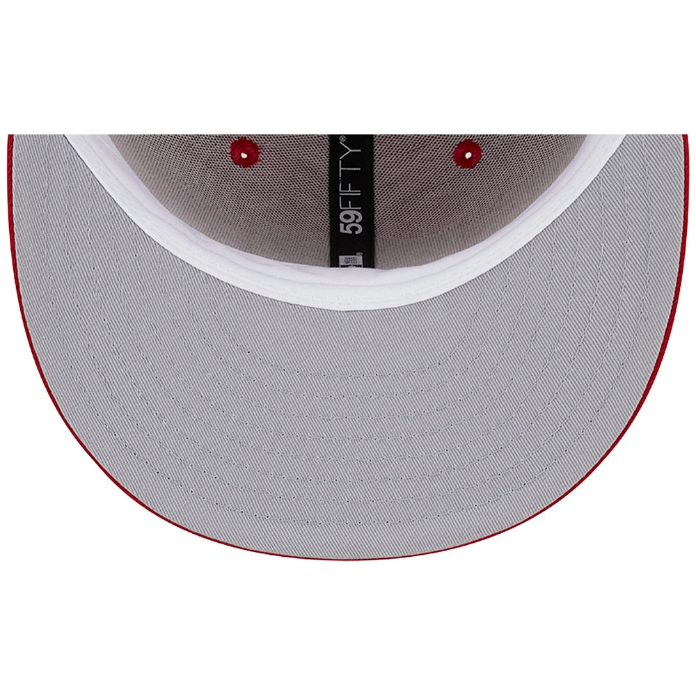 Casquette ajustée New Era Scarlet Tampa Bay Buccaneers Super Bowl XXXVII Main Patch 59FIFTY pour homme