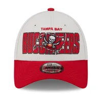 Men's New Era Stone/Red Tampa Bay Buccaneers 2023 NFL Draft 9FORTY Adjustable Hat