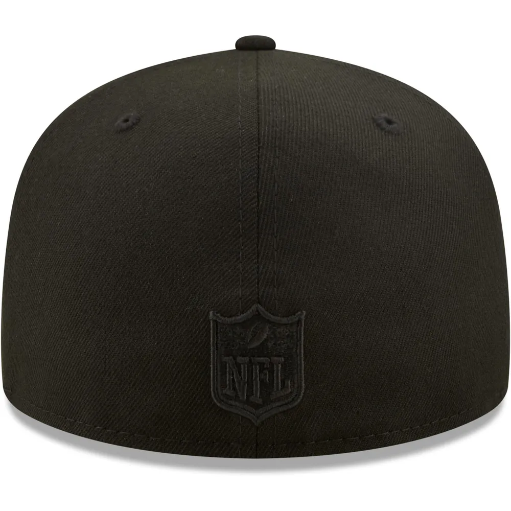 Casquette ajustée 59FIFTY Tampa Bay Buccaneers pour homme, noir sur noir, avec logo historique alternatif New Era