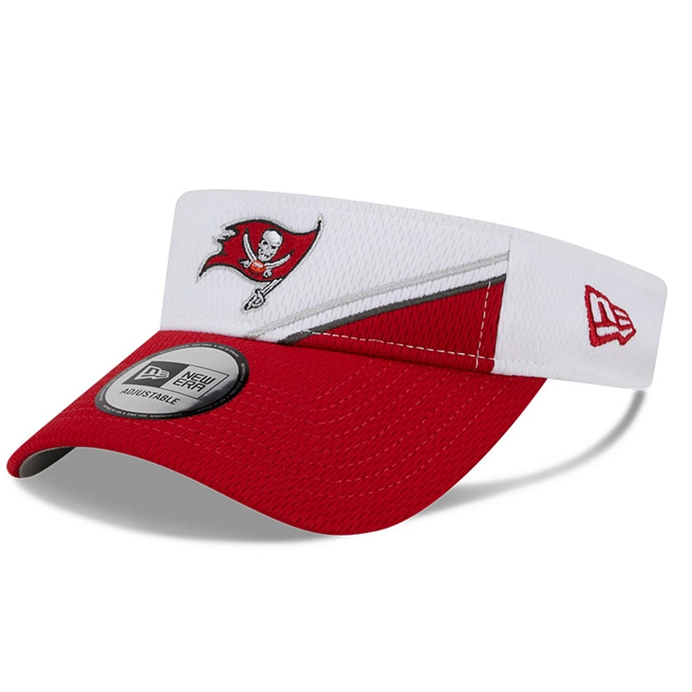 Men's New Era White/Red Tampa Bay Buccaneers 2023 Sideline Adjustable Visor