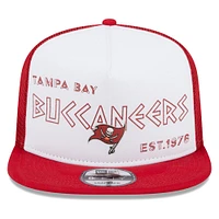 Men's New Era White/Red Tampa Bay Buccaneers Banger 9FIFTY Trucker Snapback Hat