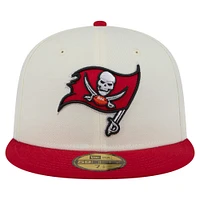 Men's New Era  White/Red Tampa Bay Buccaneers Main 59FIFTY Fitted Hat