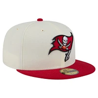 Men's New Era  White/Red Tampa Bay Buccaneers Main 59FIFTY Fitted Hat