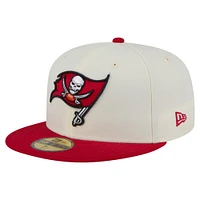 Men's New Era  White/Red Tampa Bay Buccaneers Main 59FIFTY Fitted Hat