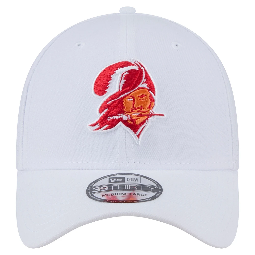 Casquette New Era blanche 39THIRTY Flex des Buccaneers de Tampa Bay pour homme
