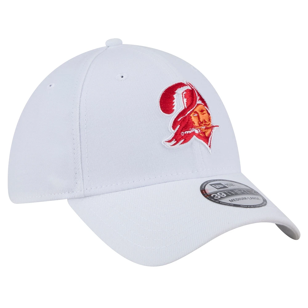 Casquette New Era blanche 39THIRTY Flex des Buccaneers de Tampa Bay pour homme