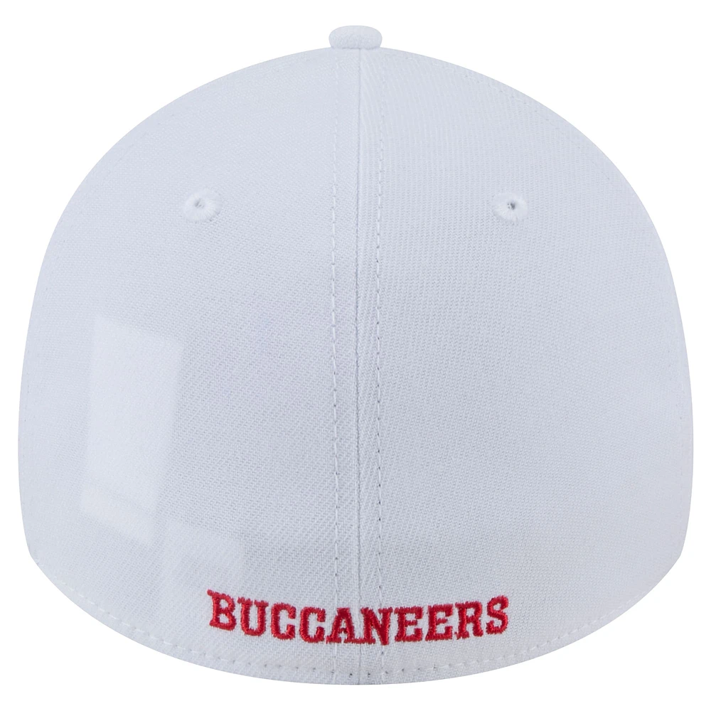Casquette New Era blanche 39THIRTY Flex des Buccaneers de Tampa Bay pour homme