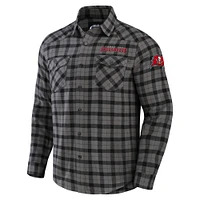 Chemise boutonnée à manches longues en flanelle grise Tampa Bay Buccaneers pour homme de la collection NFL x Darius Rucker par Fanatics