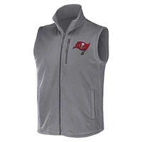 Men's NFL x Darius Rucker Collection by Fanatics Gray Tampa Bay Buccaneers Polar Fleece Full-Zip Vest
