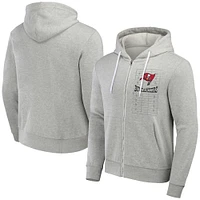 Collection NFL x Darius Rucker pour homme par Fanatics gris chiné Tampa Bay Buccaneers Domestic Full-Zip Hoodie