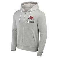 Collection NFL x Darius Rucker pour homme par Fanatics gris chiné Tampa Bay Buccaneers Domestic Full-Zip Hoodie