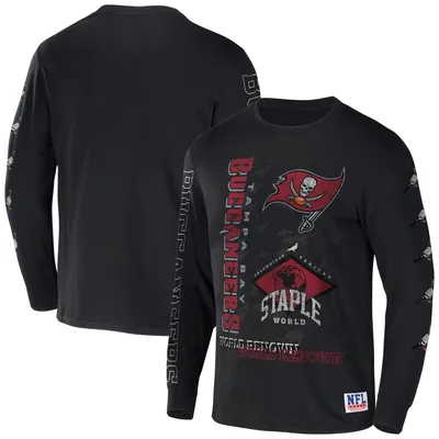 Tampa Bay Buccaneers NFL x Staple World Renowned Long Sleeve T-Shirt - Black