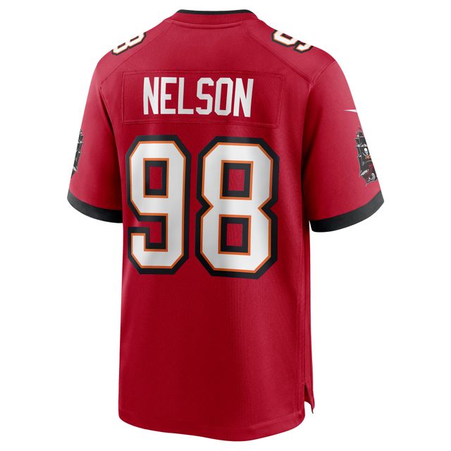 Maillot de match Nike Anthony Nelson pour hommes, rouge, Tampa Bay Buccaneers