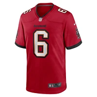 Maillot de match des Buccaneers Tampa Bay Nike Baker Mayfield rouge pour homme