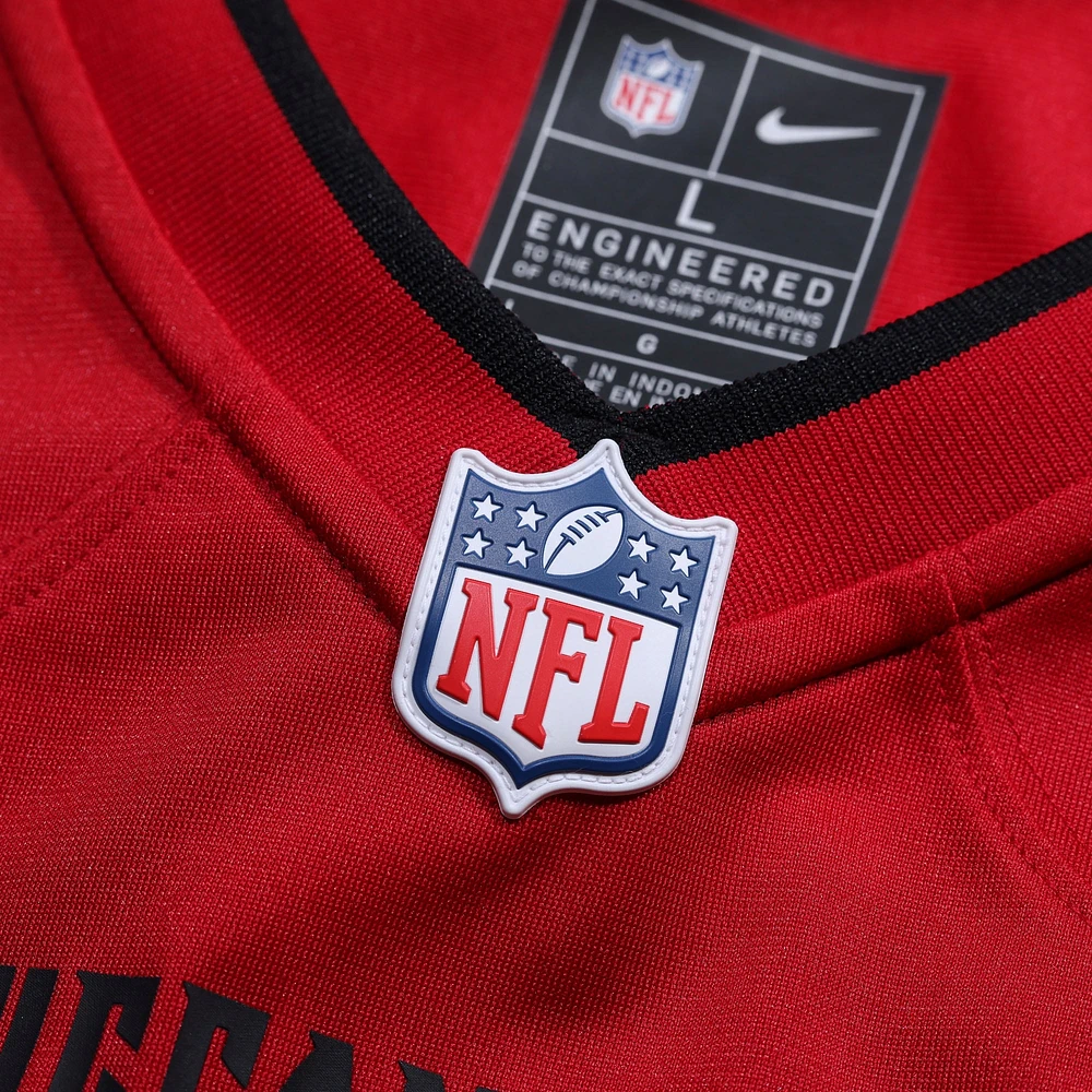 Maillot de match des Buccaneers Tampa Bay Nike Baker Mayfield rouge pour homme