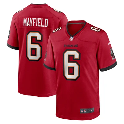 Maillot de match des Buccaneers Tampa Bay Nike Baker Mayfield rouge pour homme