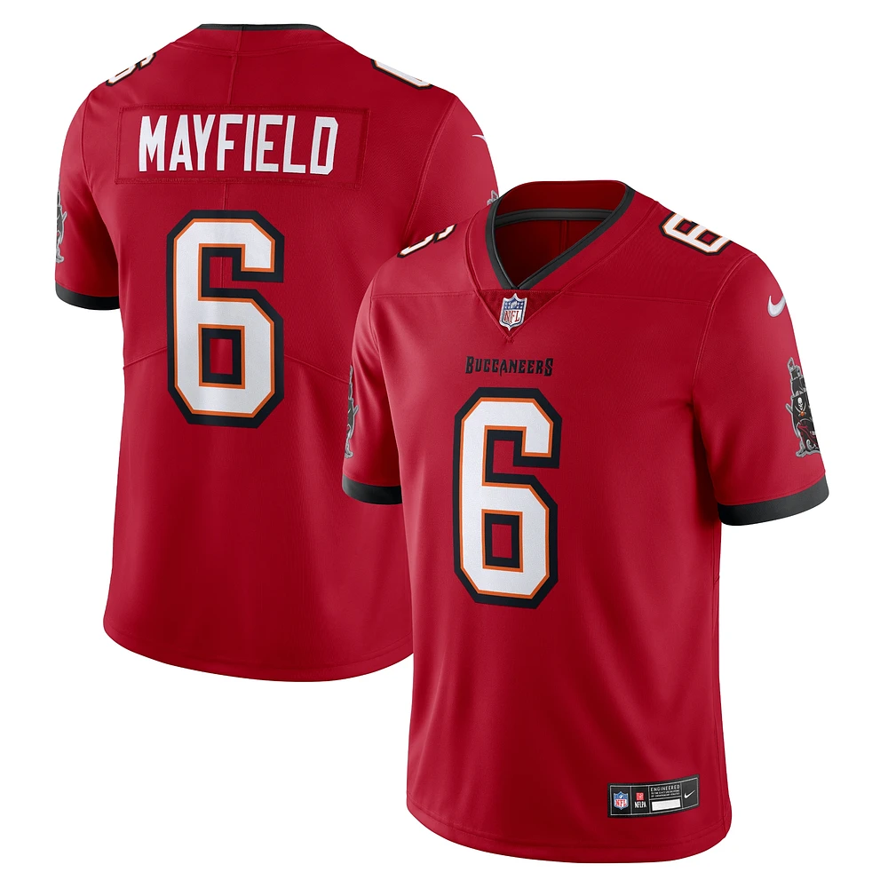 Maillot Nike Baker Mayfield rouge Tampa Bay Buccaneers Vapor Untouchable Limited pour homme