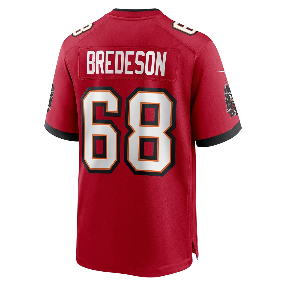 Maillot de match Nike Ben Bredeson pour hommes des Tampa Bay Buccaneers rouge