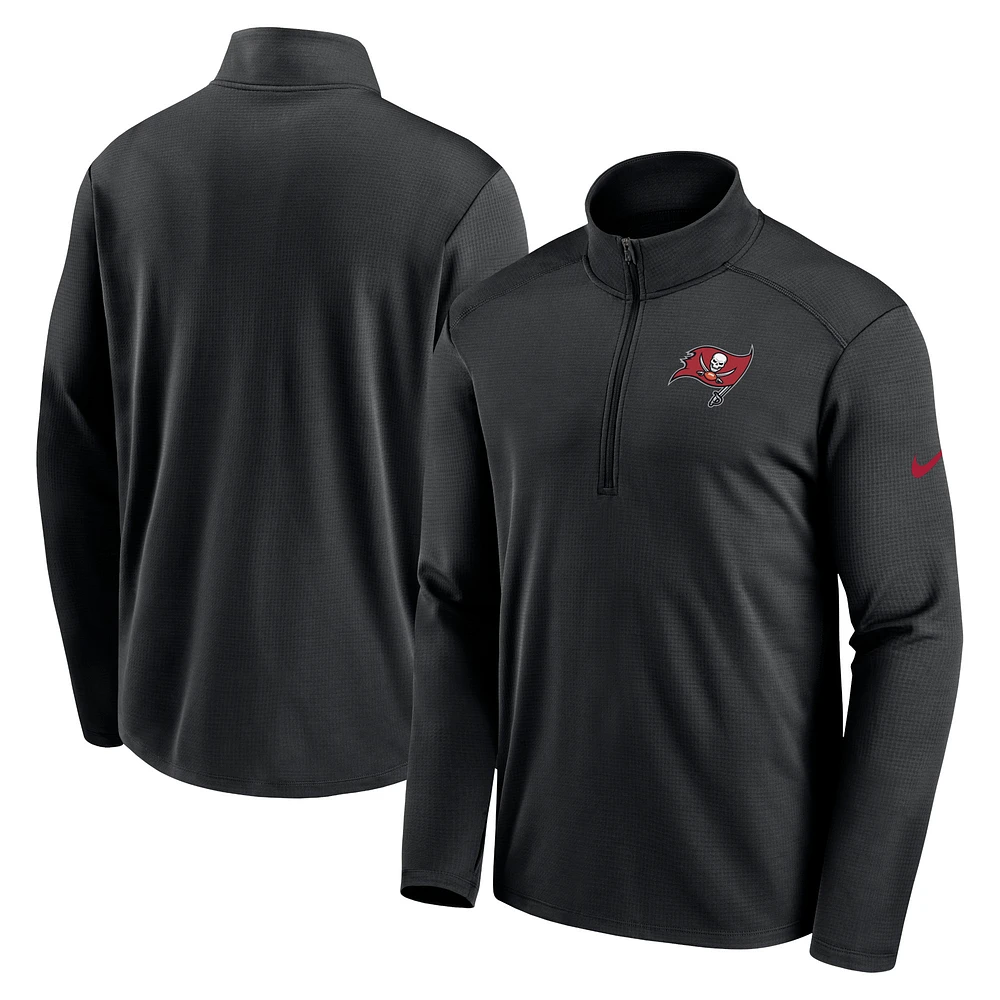 Men's Nike  Black Tampa Bay Buccaneers Pacer Half-Zip Top