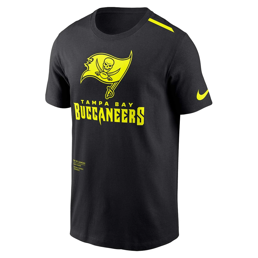 T-shirt Nike Tampa Bay Buccaneers Volt Performance pour homme - Noir