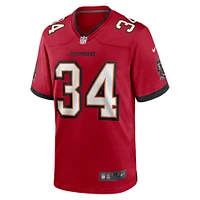 Maillot de match l'équipe Nike Bryce Hall pour hommes, rouge, Tampa Bay Buccaneers