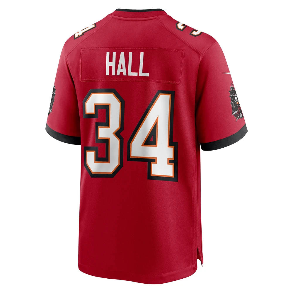 Maillot de match l'équipe Nike Bryce Hall pour hommes, rouge, Tampa Bay Buccaneers