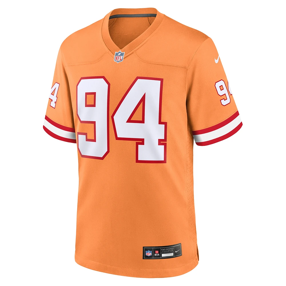 Men's Nike Calijah Kancey Orange Tampa Bay Buccaneers Alternate Team Game Jersey