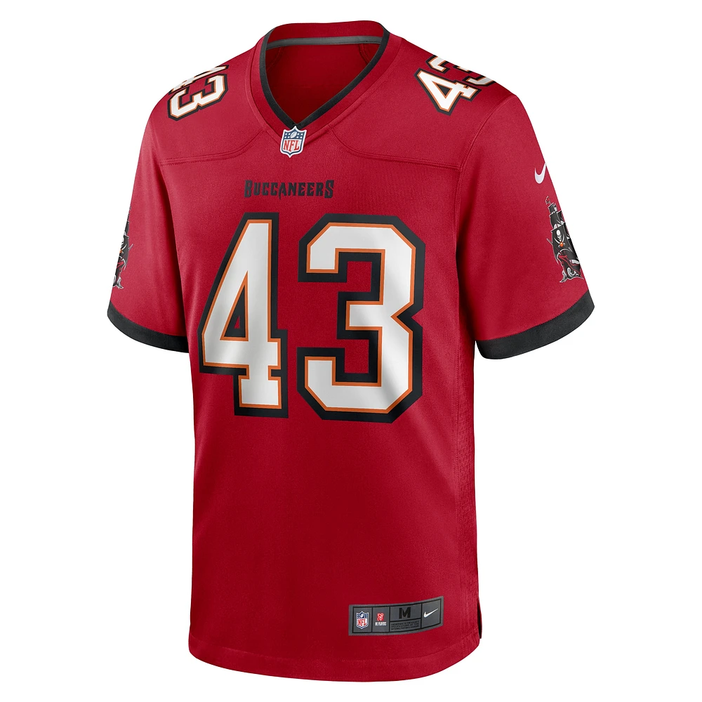 Maillot de match Nike Chris Braswell rouge des Buccaneers Tampa Bay pour homme