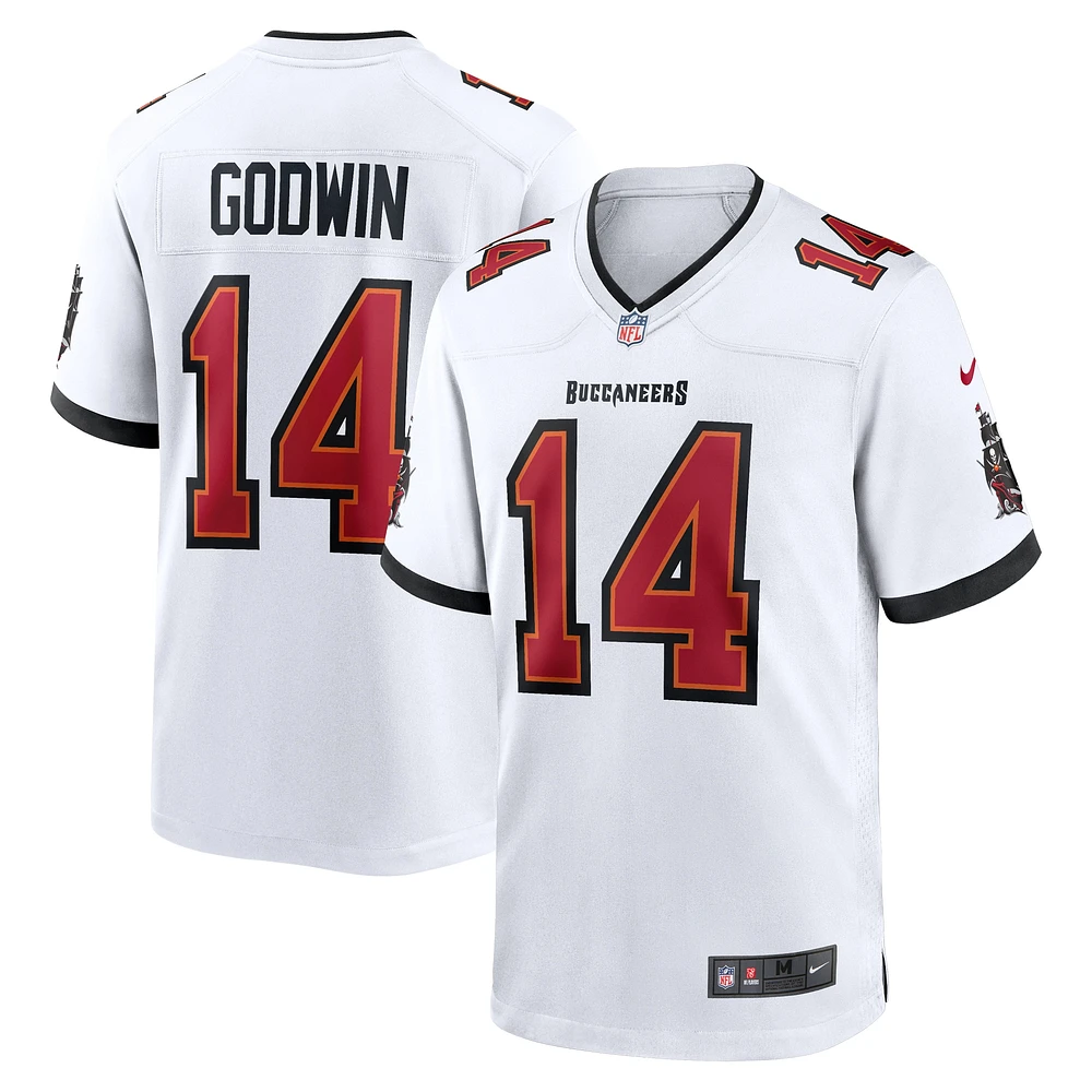 Maillot de match blanc Nike Chris Godwin des Buccaneers Tampa Bay pour hommes